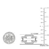 0.45 Carat (ctw) Round Lab Grown Diamond Ladies Guard Double Wedding Band 1/2 CT 10K White Gold