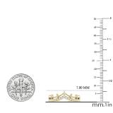 0.20 Carat (ctw) Round Lab Grown Diamond Ladies Chevron Wedding Band 1/5 CT 14K Yellow Gold
