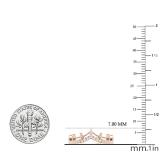 0.20 Carat (ctw) Round Lab Grown Diamond Ladies Chevron Wedding Band 1/5 CT 18K Rose Gold