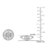 1.05 Carat (ctw) Round Lab Grown Diamond Ladies Split Shank Engagement Ring 1 CT 10K White Gold