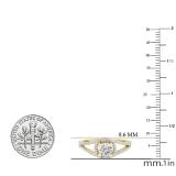 1.05 Carat (ctw) Round Lab Grown Diamond Ladies Split Shank Engagement Ring 1 CT 10K Yellow Gold