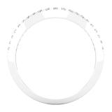 0.25 Carat (ctw) Round Lab Grown Diamond Ladies Wedding Contour Stackable Band 1/4 CT Sterling Silver