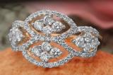 1.80 Carat (ctw) Round Lab Grown White Diamond Ladies Cocktail Right Hand Ring 10K Rose Gold