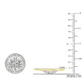 0.10 Carat (ctw) Round Lab Grown Diamond Ladies Wedding Contour Ring 1/10 CT 14K Yellow Gold