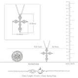 0.15 Carat (ctw) Round Lab Grown White Diamond Ladies Vintage Style Cross Pendant Sterling Silver