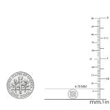 0.10 Carat (ctw) Round Lab Grown Diamond Ladies Flower Cluster Stud Earring 1/10 CT 14K White Gold