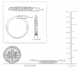 0.65 Carat (ctw) Round Lab Grown Diamond Ladies Anniversary Wedding Stackable Band 14K White Gold