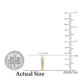 0.20 Carat (ctw) Round Lab Grown Diamond Ladies 3 Stone Huggies Hoop Earrings 1/5 CT 10K Yellow Gold