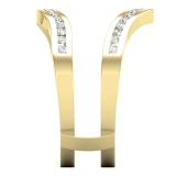 0.30 Carat (ctw) Round Lab Grown Diamond Ladies Wedding Band Guard Ring 1/3 CT 10K Yellow Gold