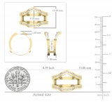 0.30 Carat (ctw) Round Lab Grown Diamond Ladies Wedding Band Guard Ring 1/3 CT 10K Yellow Gold