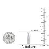0.10 Carat (ctw) Round Lab Grown Diamond Ladies Hoop Earrings 1/10 CT 10K White Gold