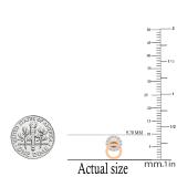 0.12 Carat (ctw) Round Lab Grown Diamond Ladies Interlocking Circle Stud Earrings 18K Rose Gold