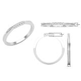 0.06 Carat (ctw) Round Lab Grown Diamond Ladies 5 Stone Wedding Stackable Band Sterling Silver
