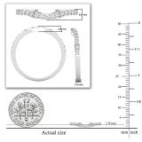 0.30 Carat (ctw) Round Lab Grown Diamond Ladies Contour Wedding Band 1/3 CT 18K White Gold
