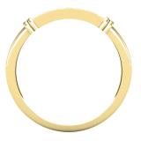 0.10 Carat (ctw) Round Lab Grown Diamond Mens Fashion Wedding Band 1/10 CT 14K Yellow Gold