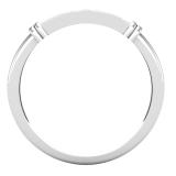 0.10 Carat (ctw) Round Lab Grown Diamond Mens Fashion Wedding Band 1/10 CT Sterling Silver
