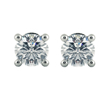 0.50 Carat (ctw) VS1-Eye Clean Clarity Lab Grown Diamond Earrings 14K White Gold G-H Color 1/2 CT