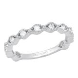 0.37 Carat (ctw) Round Lab Grown Diamond Ladies Wedding Stackable Band Sterling Silver