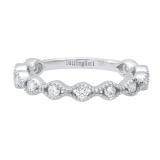 0.37 Carat (ctw) Round Lab Grown Diamond Ladies Wedding Stackable Band Sterling Silver