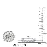 0.37 Carat (ctw) Round Lab Grown Diamond Ladies Wedding Stackable Band Sterling Silver