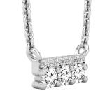 0.30 Carat (ctw) Round Lab Grown Diamond Ladies Bar Style Pendant 1/3 CT 10K White Gold