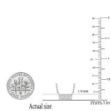 0.30 Carat (ctw) Round Lab Grown Diamond Ladies Bar Style Pendant 1/3 CT Sterling Silver