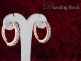 0.15 Carat (ctw) Round Lab Grown Diamond Ladies Huggies Hoop Earrings 18K Rose Gold