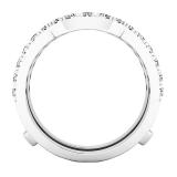 1.00 Carat (ctw) Round Lab Grown White Diamond Ladies Wedding Band Double Ring 1 CT, 10K White Gold