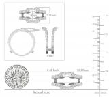 Lab Grown White Diamond Wedding Band Enhancer Guard Ring for Women (1.00 ctw, Color H-I, Clarity SI2) in 925 Sterling Silver
