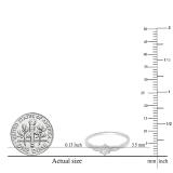 Lab Grown White Diamond Womens Bridal Promise Engagement Ring (0.05 ctw Color H-I Clarity SI2) in 10K White Gold
