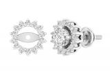 Round Lab Grown White Diamond Removable Jackets Stud Earrings for Her (0.30 ctw, Color H-I, Clarity SI2) in 925 Sterling Silver