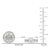 5mm Center Round Lab Grown White Diamond Halo Cushion Shaped Criss Cross Wedding Ring Set for Women (1.00 ctw, Color H-I, Clarity SI2) in 925 Sterling Silver