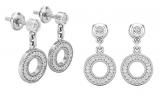 0.20 Carat (ctw) Round Lab Grown White Diamond Open Circle Drop & Dangle Earrings for Her 1/5 CT | 925 Sterling Silver