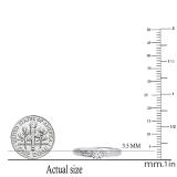 0.30 Carat (ctw) Round Lab Grown White Diamond with Accent Wedding Ring for Her | 10K White Gold