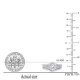0.98 Carat (ctw) Round Lab Grown White Diamond Wedding Ring Set for Women 1 CT | 925 Sterling Silver
