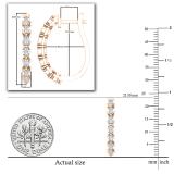 Round Lab Grown White Diamond Retro-Style Hoop Fashion Earrings For Her (0.24 ctw, Color H-I, Clarity SI2) | 10K Rose Gold