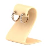 Round Lab Grown White Diamond Zig-Zag Retro-Style Hoop Earrings For Her (0.31 ctw, Color H-I, Clarity SI2) | 14K Rose Gold