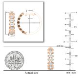 Round Lab Grown White Diamond Zig-Zag Retro-Style Hoop Earrings For Her (0.31 ctw, Color H-I, Clarity SI2) | 14K Rose Gold