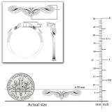 Round Lab Grown White Diamond Leaf Design Carved Fashion Wedding Band for Women (0.13 ctw, Color H-I, Clarity SI2) in 925 Sterling Silver