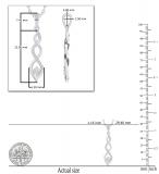 Round Lab Grown White Diamond Twisted Criss Cross Swirl Pendant for Women with 18 Inch Silver Chain (0.15 ctw, Color H-I, Clarity SI2) in 925 Sterling Silver