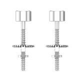 Round Lab Grown White Diamond Vertical 2 Stone Style Screwback Stud Earrings for Her (0.24 ctw, Color H-I, Clarity I1-I2) in 925 Sterling Silver