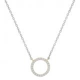 Round Lab Grown White Diamond Open Eternity Circle of Life Pendant for Women (0.20 ctw Color H-I Clarity SI2) in 18K Yellow Gold