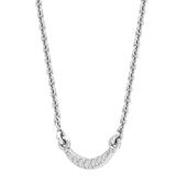 Dazzlingrock Collection Round Lab Grown White Diamond graduating curved bar Pendant for Women (0.06 ctw, Color H-I, Clarity SI2) in 925 Sterling Silver