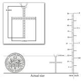 Round Lab Grown White Diamond Religious Cross Pendant for Women 1/10 CT (0.11 ctw, Color H-I, Clarity Si2) in 925 Sterling Silver