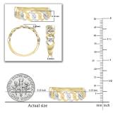 Lab Grown Round White Diamond Cuban Style Engagement Ring for Women (0.22 ctw Color H-I Clarity SI2) in 14K Yellow Gold