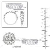 Lab Grown Round White Diamond Cuban Style Engagement Ring for Women (0.22 ctw Color H-I Clarity SI2) in 925 Sterling Silver