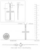 Round Lab Grown White Diamond Classic Faith Charm Cross Unisex Pendant with 18 inch Silver Chain (0.25 ctw, Color H-I, Clarity SI2) in 925 Sterling Silver