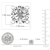 7mm Round Lab Grown White Diamond 4 Prong Solitaire Stud Earrings for Her (3.00 ctw, Color D, Clarity VVS2) in 10K White Gold in Screw Back