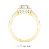 IGI Certified 1.48 Cttw Cushion & Round Lab Grown Diamond Solitaire Engagement Ring, 14K Yellow Gold