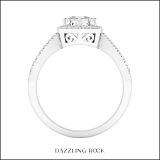 IGI Certified 1.48 Cttw Cushion & Round Lab Grown Diamond Solitaire Engagement Ring, 925 Sterling Silver